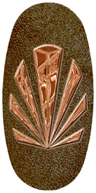 DASOV 602 CP SH BR Copper Sunburst Shimmer Brown Background